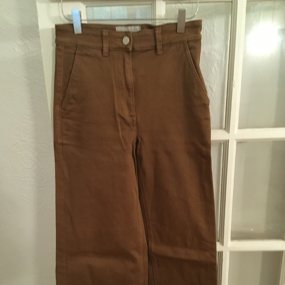 Everlane Wide Leg Pants in Brown